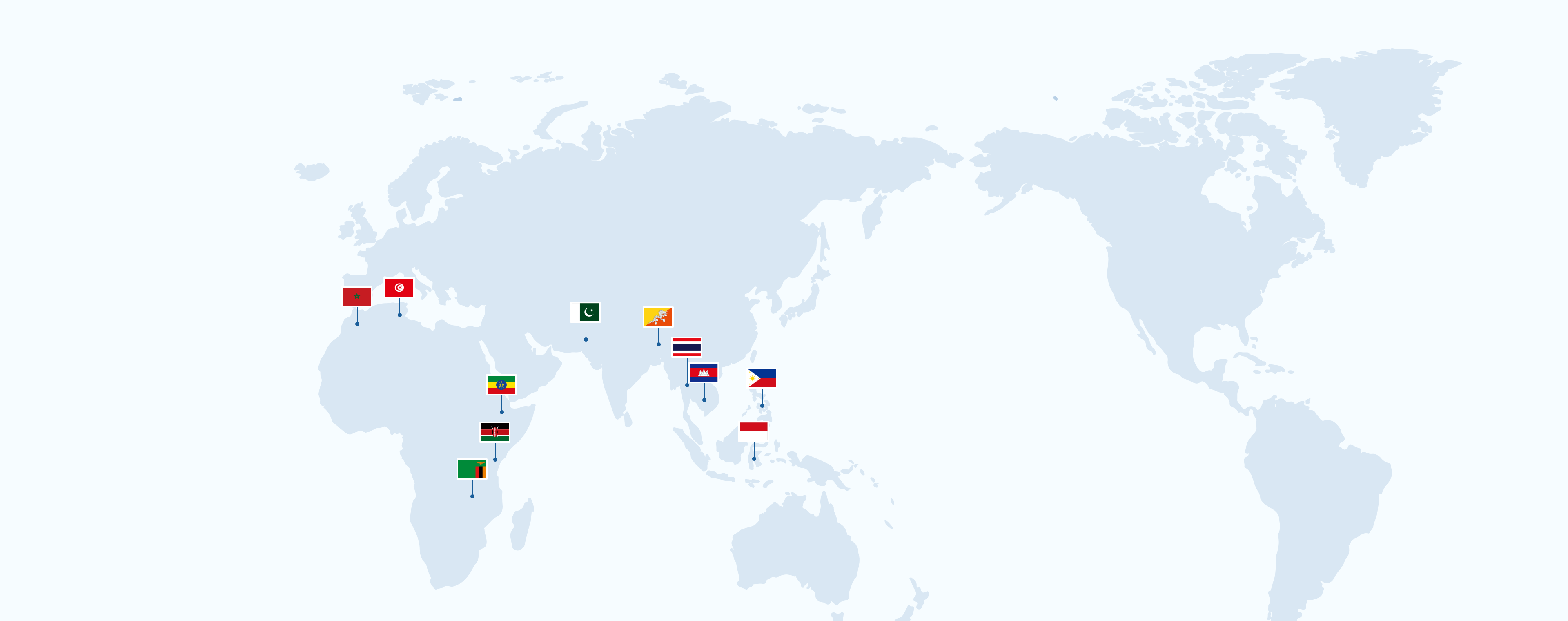 受賞履歴のある国をポイントした地図