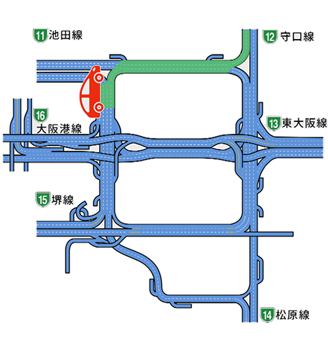 環状線 守口線方面 阪神高速道路株式会社 ドライバーズサイト