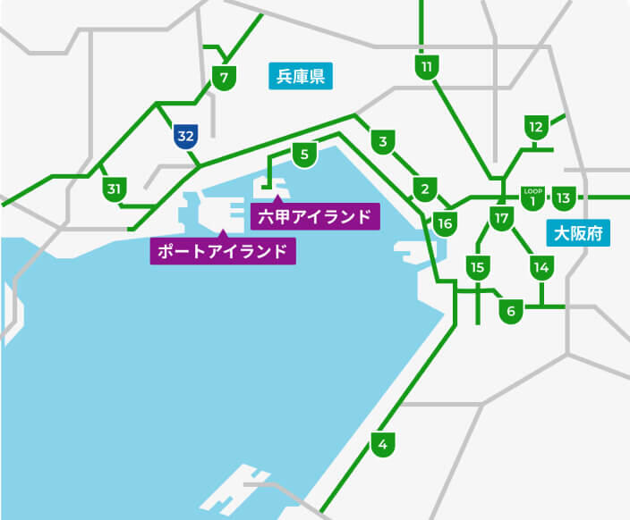 阪神高速道路全域路線図